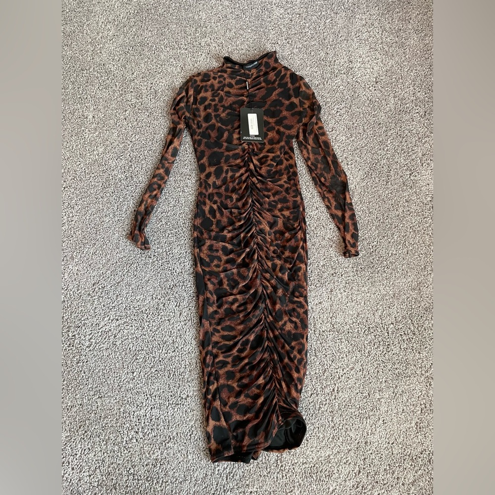 PRETTY LITTLE THING LEOPARD DRESS BRAND NEW